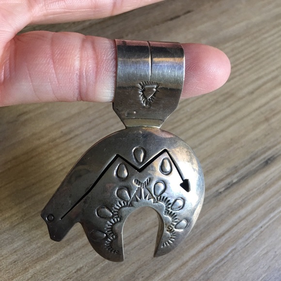 Joe Delgarito .925 Sterling Silver Navajo Pendant - Picture 7 of 8